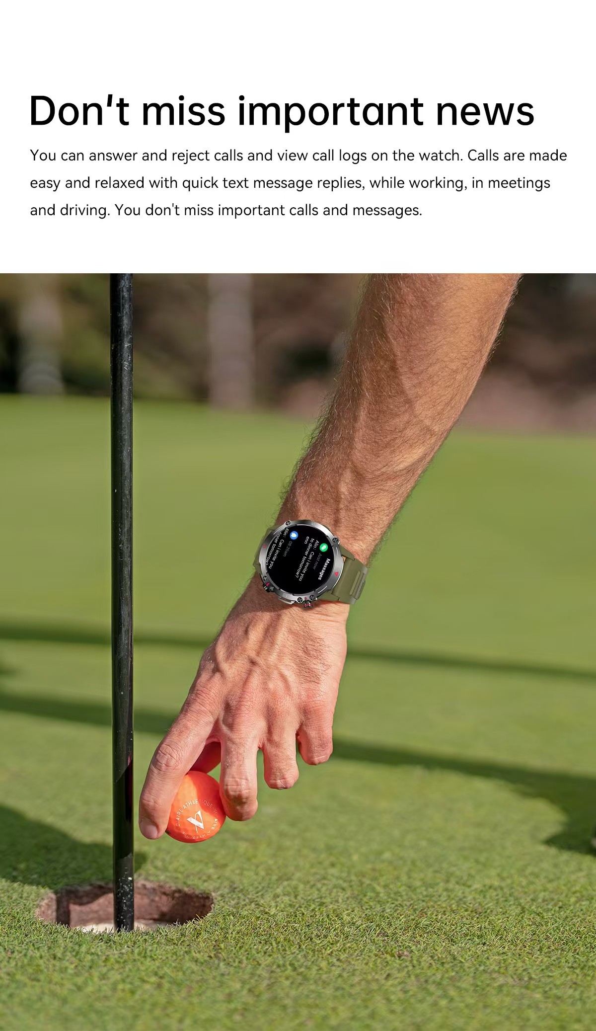 HK87 Smart Watch AMOLED Screen Outdoor BT Call Smart Watch With Sports Mode
