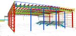 Hot - Dip Galvanized Building Steel Frame With Completed Roof And Wall Claddying