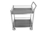 Two Shelves Stainless Steel Medical Dressing Trolley With Pushing Hand