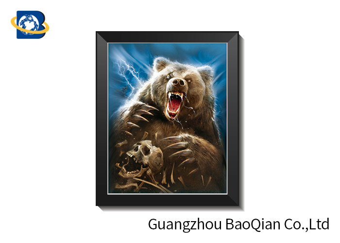 Home Decoration 3d Animal Pictures 30 X 40cm / Lenticular Image Printing