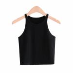 The New Summer 2022 Round Neck Sleeveless Vest In Solid Color