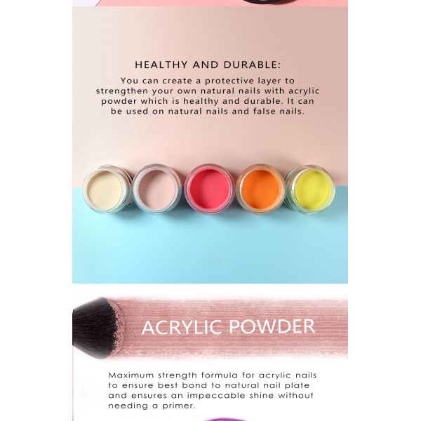 Colored Nail Powder for Acrylic Nails No Lamp Needed Hundreds of Colors to Choose From MSDS Certified Private Label in the