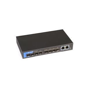 Wholesale 2 Years Waranty Optical Fiber Media Converter 10/100/1000M 2 Fiber Port 8 RJ45 from china suppliers