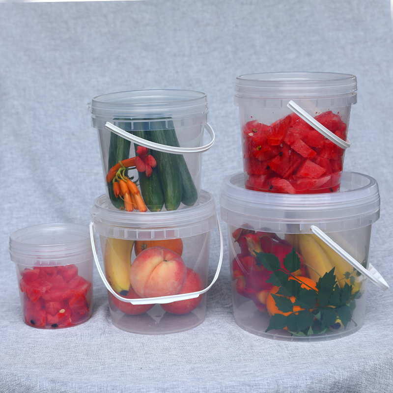 Water Bucket with Customize Print Transparent Food Grade Impact Resistant Plastic