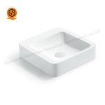 Matte Finish Bathroom Basin Sink Non Porous Acrylic Solid Surface 540mm Length