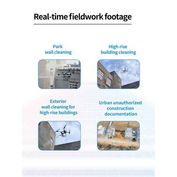Professional Building Facade High Pressure Washing Drones Building Roof Windows Cleaning Drone