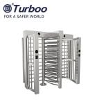 Dual Lane Fingerprint Full Height Turnstile Gate / Rotating Entrance Gate