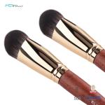 Cruelty Free Vegan Taklon Kabuki Face Brush Rose Gold Brass Ferrule