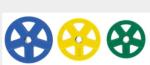 2.5kg - 20kg Weight Plates , Colourful PU Material Gym Spare Parts Logo