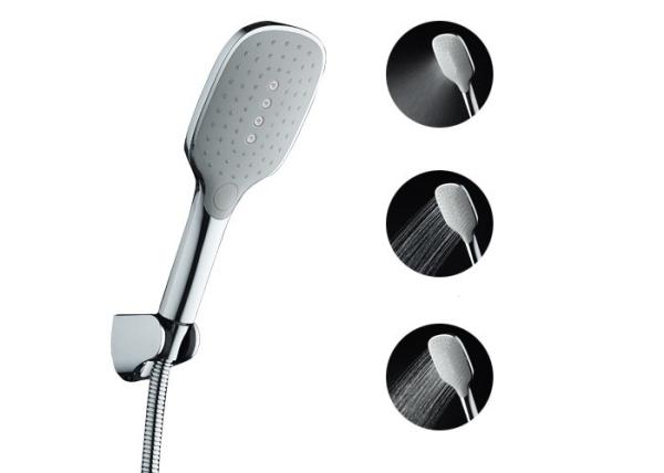Toilet Abs Plastic Contemporary Shower Head 3 Spray Setting 1.5m Stainless Steel