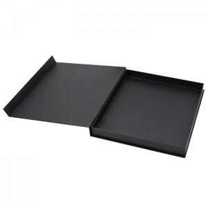 China Simple Book Shape E Flute Corrugated Box Pure Black For Silk Scarf on sale