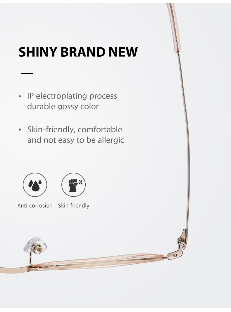 Super Elastic Acetate Titanium Glasses , For Ultra Light Glasses Adults