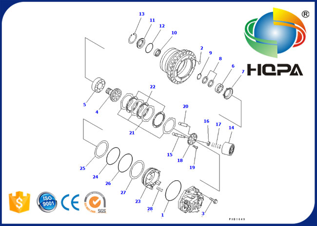 706-88-00150KT 706-88-00150 Travel Motor Seal Kit for Komatsu PC400-6 PC450-6
