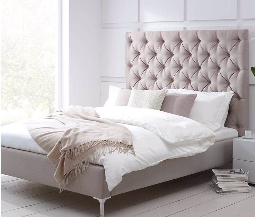 Wooden Bed Picture Button Tufted Headboards Bed