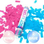 Gender Reveal Party Popper Degradable Flameproof Boys Or Girls Birthday Baby