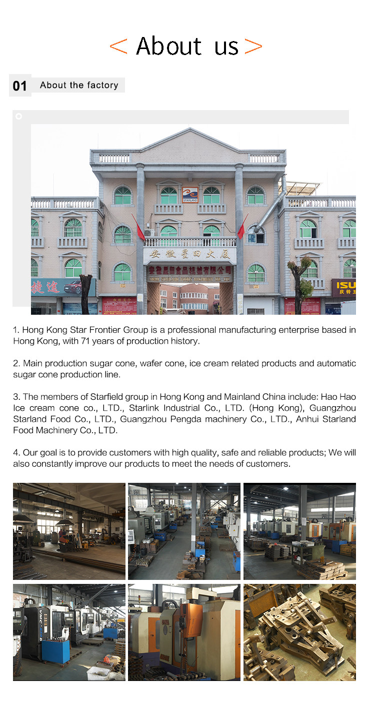 1.5hp 7kg / Hour Sugar Cone Production Line Food Making Machine
