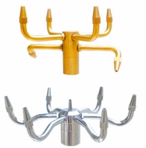 Wholesale Brass Chrome Pirouette Fountain Jet Nozzle Fountain Spray Head Pond Fountain Nozzles from china suppliers