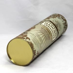 Wholesale Customised Movable Tin Lid silver stamping Kraft Paper Tube Packaging , Wine Bottle paper cans from china suppliers
