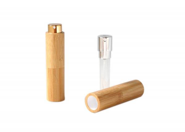 Quality Round Refillable Mini Perfume Atomizer Bottle Bamboo perfume spray bottle for sale