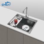 Black Handmade House Kitchen Sinks Single Bowl SUS304 Stainless Steel Kitchen