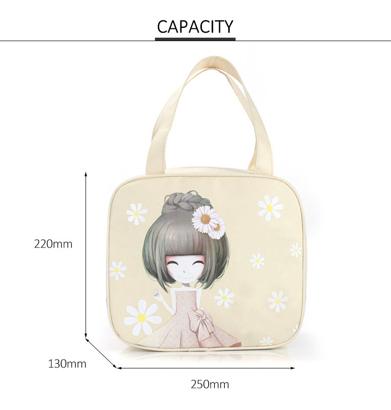 Non Toxic Cute Cartoon Polyester Cooler Lunch Bag