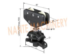 Wholesale Firm And Flexible Wire Steel Festoon Accessories For Round Cable Middle / End Trolley from china suppliers