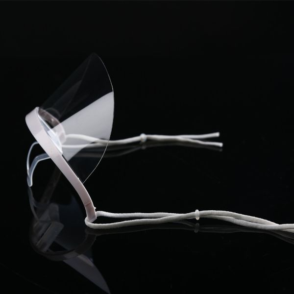 Spittle Prevention Transparent Plastic Face Mask For Dental