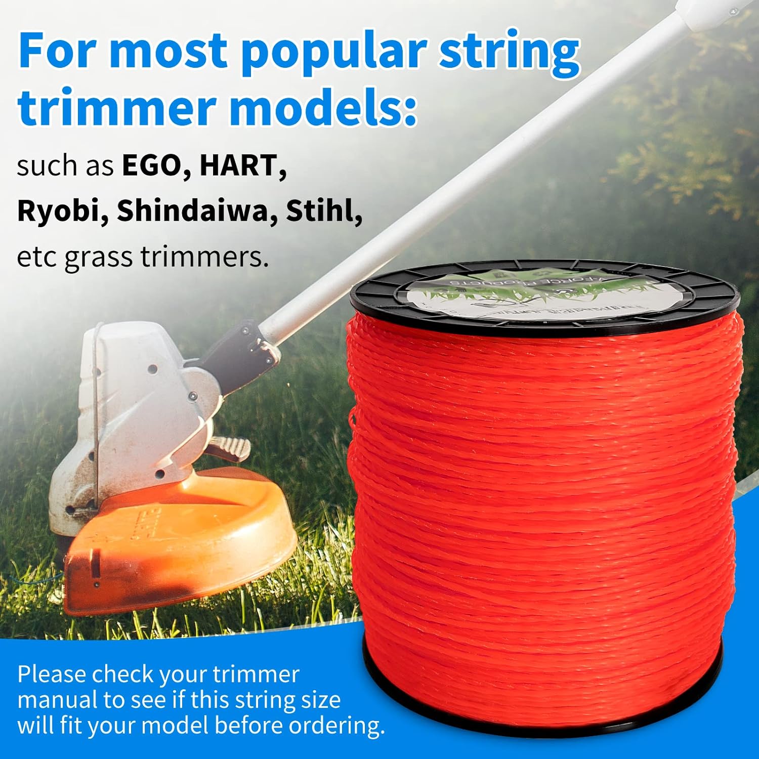 Heavy Duty Trimmer Line Weeder Twist Rope for Lawn Trimmer