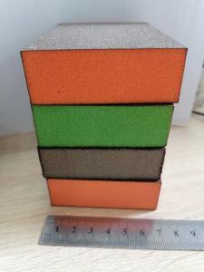 China Coarse Medium Fine Sanding Sponge Block Aluminum Oxide For Wooden Polishing on sale
