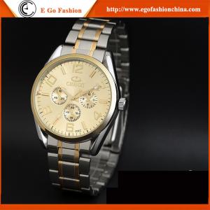 Wholesale 006C Fashion Watches Wholesale Stainless Steel Watch 3 Subdials Watch Quartz Gold Watches from china suppliers