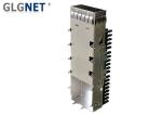 Stainless Steel Single Port QSFP28 Cage Low Emission 3D Foot Design