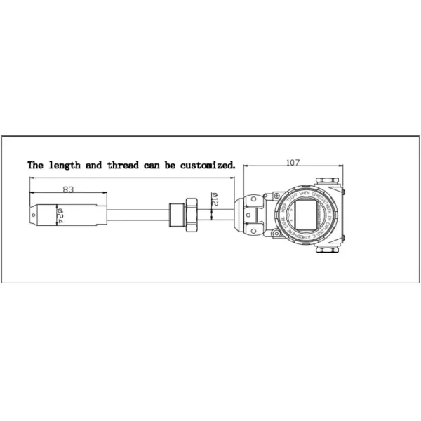 HT BH93420-IIIK Armored Insertion Water Level Transmitter Level Sensor