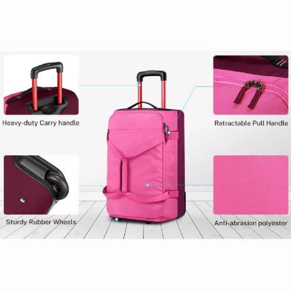 Custom Large Capacity Trolley Luggage Rolling Bag Travel Sport Duffel Bag With