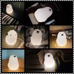 Kawai Bear Kids Baby Nursery Bedroom Night Light lamp Gifts Silicone Bear Light