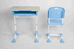 Hidden Drawer Plastic Kids Playroom Furniture Desk And Chair Set Adjustable
