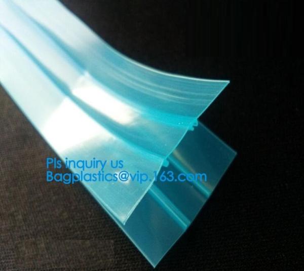 plastic flange zipper without teeth, PP/PE/PVC/EVA Plastic Flange Zipper For
