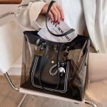 Popular Beach Large-Capacity Transparent Bag Women'S Summer New Jelly Shoulder