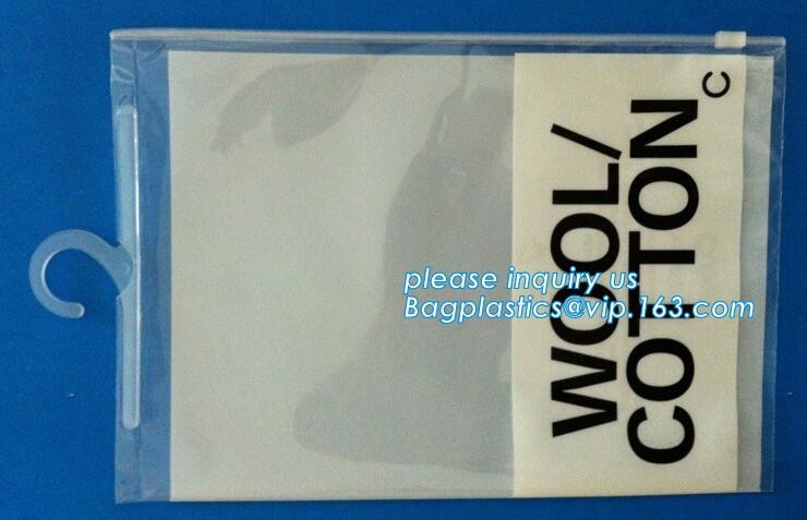 Stationery Set Transparent Plastic Bow Handle Hanger Zipper Lock Cosmetic Pvc Bag With Zip lockk,Hanger Plastic Hook Bag f
