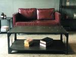 Rustic Vintage Table Industrial Metal Iron Coffee Table End Table For Living
