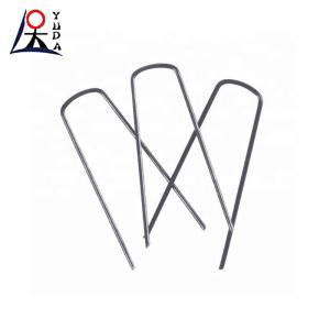 Wholesale Garden Landscape Staples Sod Staples Grass Stakes Green Painted Staples from china suppliers