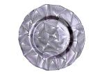 32cm Diamond Cutting Embossed Glass Plates For Wedding Party