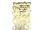 Straight Wave Golden Real Hair Clip In Hair Extensions for Short Hair -18 inch