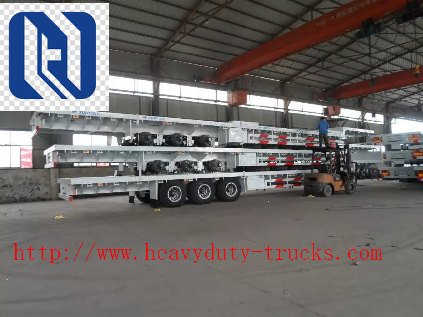 Electrical System 60 Ton Semi Trailer Trucks With 2 Legs And 12 Tires