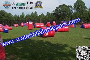 Wholesale Commercial Inflatable Paintball Bunker 0.9mm PVC , Durable Paintball Air Bunker from china suppliers