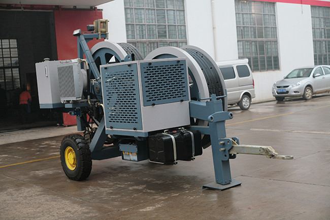 Tension Stringing Equipment 77kw(103hp) Hydraulic Cable Tensioner Max Continuous Pull 40kN Water Cooling System