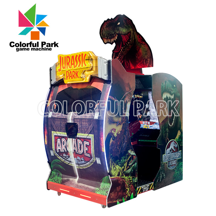 2 People Shooting Arcade Machines Jurassic Game Console Dinosaur For Indoor Adult
