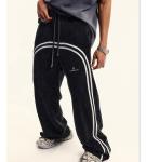 Custom Streetwear Cotton French Terry Stacked Flare Sweatpants Joggers with Acid