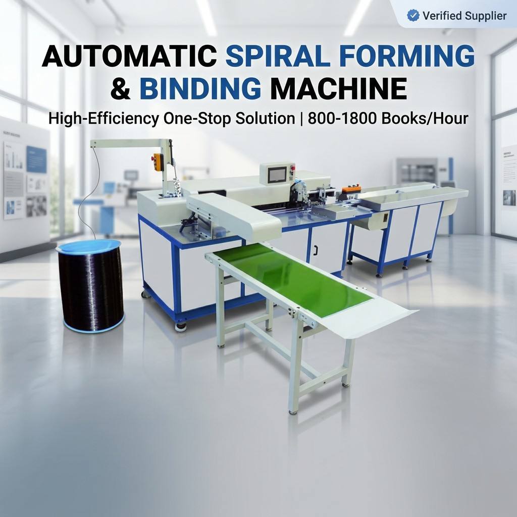Automatic Spiral Forming Punching Binding Machine for Notebook Calendar Production