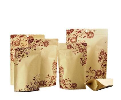 custom brown paper bag window kraft paper bag with clear window/kraft paper bag with window and zipper/kraft paper
