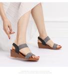 BS043 Sandals Women2020 Summer New Sandals Casual Fashion Word Belt Mid-Slope